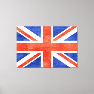 Flagge Grunge Vereinigtes Königreich Leinwanddruck