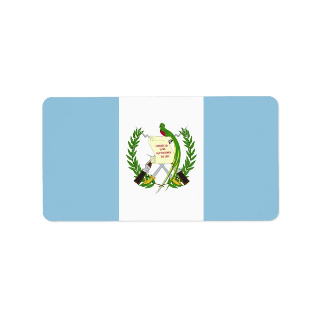 Flagge Guatemalas Adressaufkleber (Vorne)