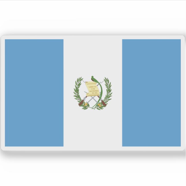 Flagge Guatemalas Aufkleber (Vorderseite)