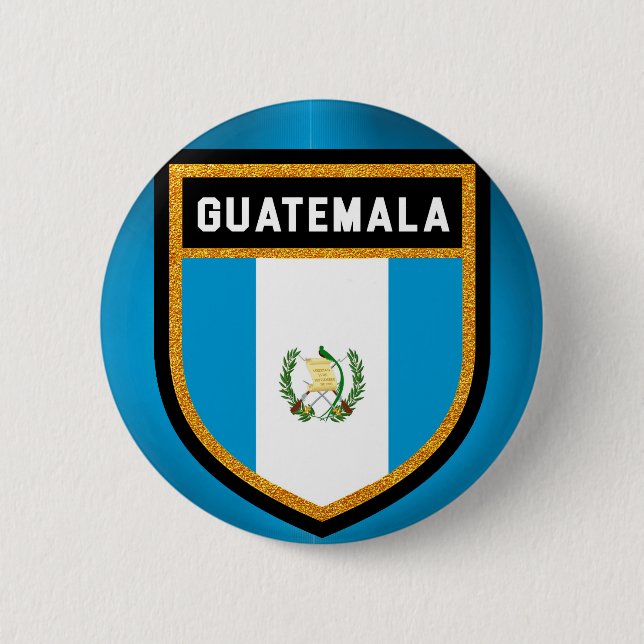 Flagge Guatemalas Button (Vorderseite)