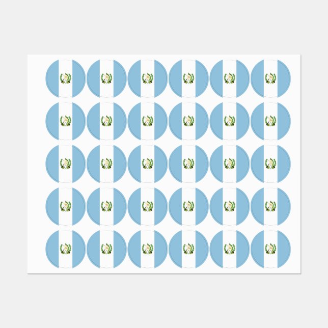 Flagge Guatemalas Etiketten (Blatt)