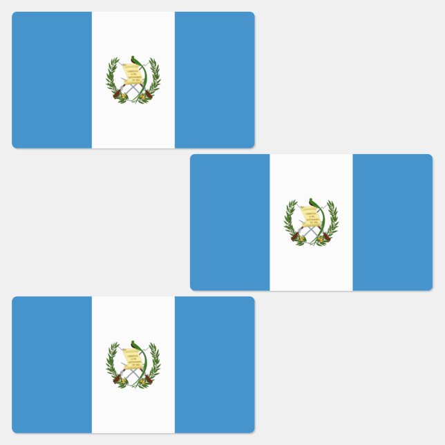 Flagge Guatemalas Etiketten (Gruppe)