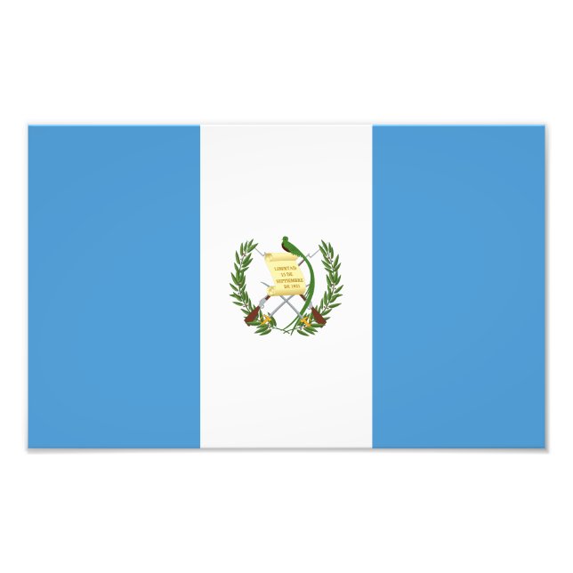 Flagge Guatemalas Fotodruck (Vorne)