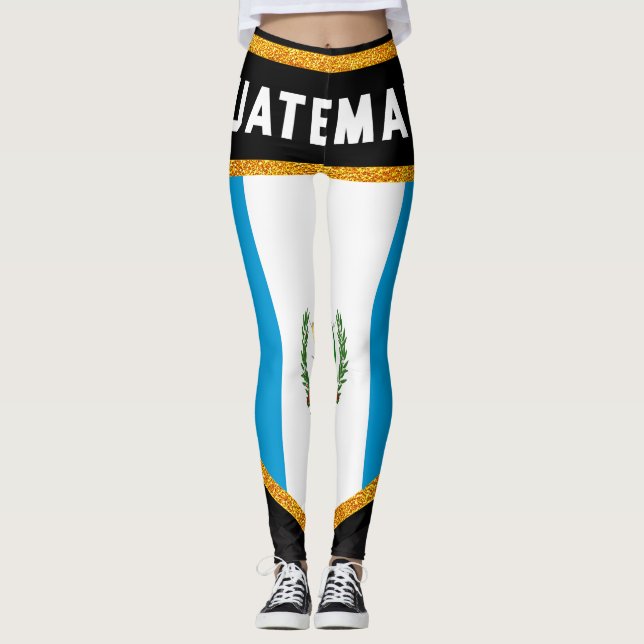 Flagge Guatemalas Leggings (Vorderseite)
