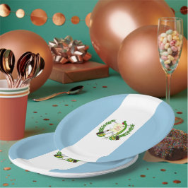 Flagge Guatemalas Pappteller