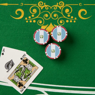 Flagge Guatemalas Pokerchips