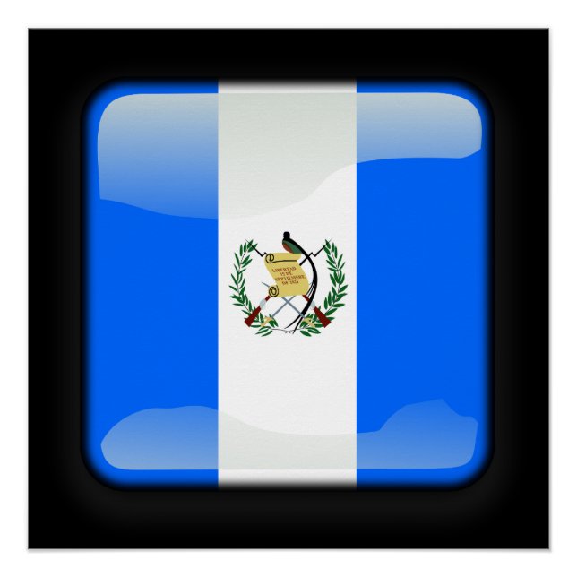 Flagge Guatemalas Poster (Vorderseite)