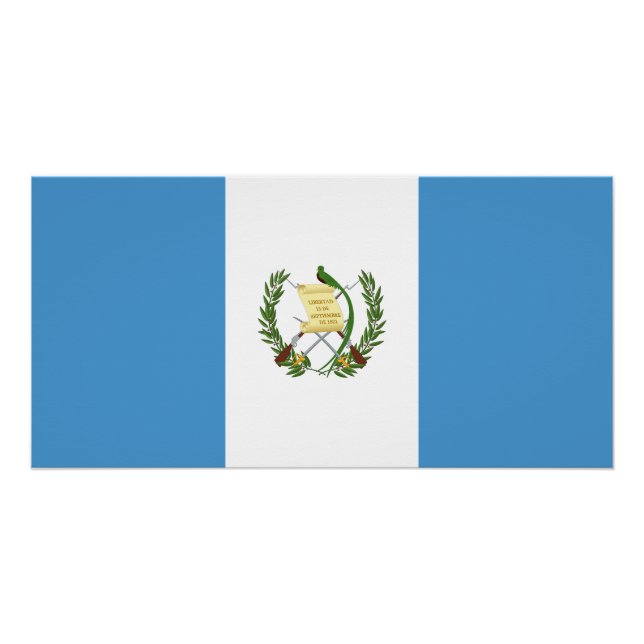 Flagge Guatemalas Poster (Vorderseite)