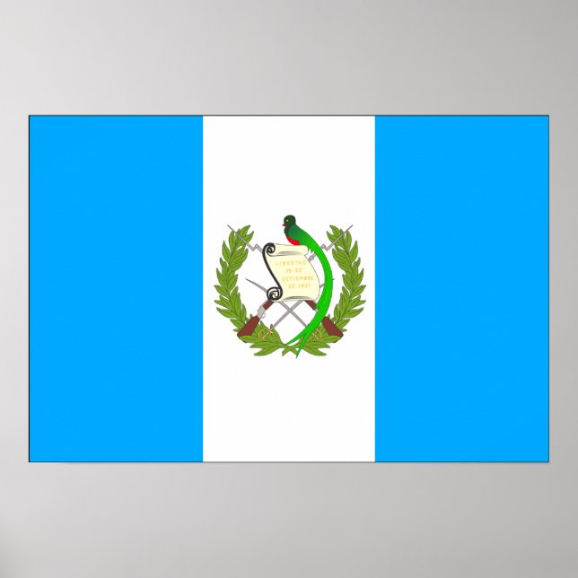 Flagge Guatemalas Poster (Vorne)