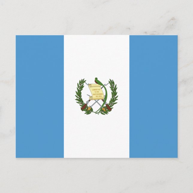 Flagge Guatemalas Postkarte (Vorderseite)