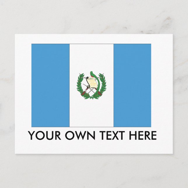 Flagge Guatemalas Postkarte (Vorderseite)