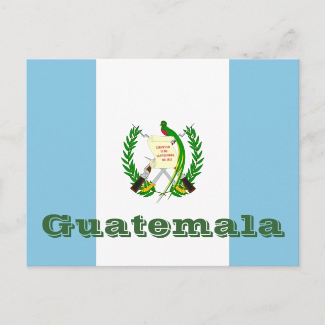 Flagge Guatemalas Postkarte (Vorderseite)