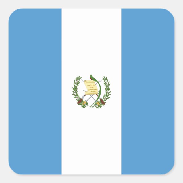 Flagge Guatemalas Quadratischer Aufkleber (Vorderseite)