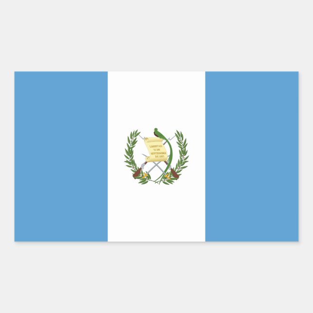 Flagge Guatemalas Rechteckiger Aufkleber (Vorderseite)