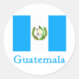 Flagge Guatemalas Runder Aufkleber