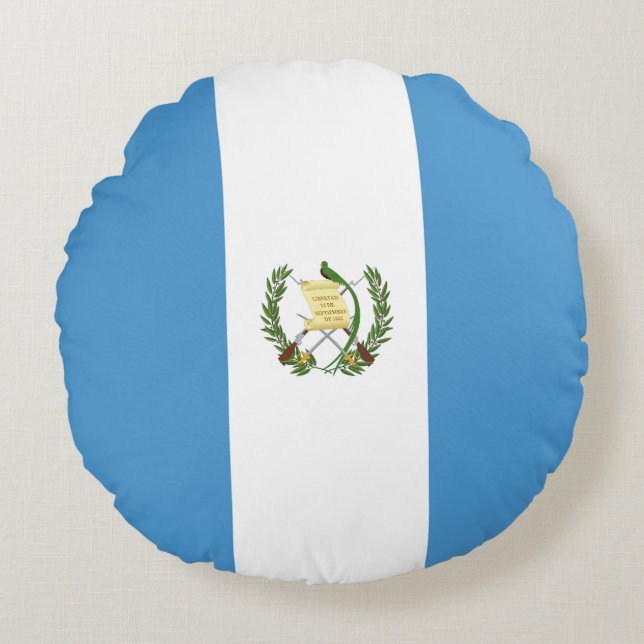 Flagge Guatemalas Rundes Kissen (Vorderseite)