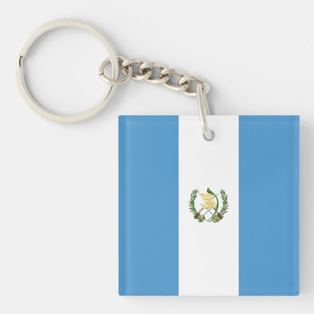 Flagge Guatemalas Schlüsselanhänger (Vorderseite)