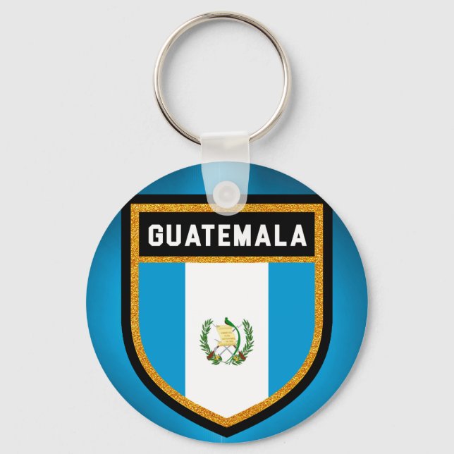 Flagge Guatemalas Schlüsselanhänger (Vorderseite)
