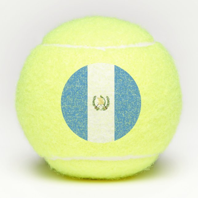 Flagge Guatemalas Tennisbälle (Vorderseite)