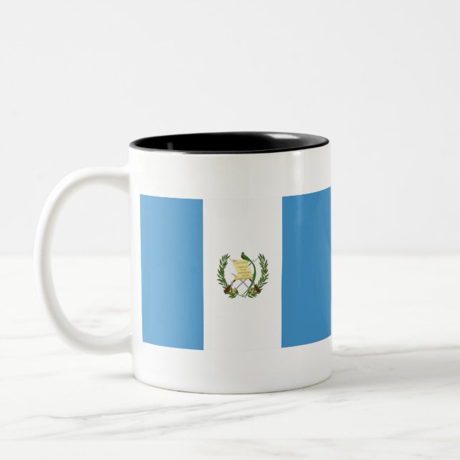 Flagge Guatemalas Zweifarbige Tasse (Links)