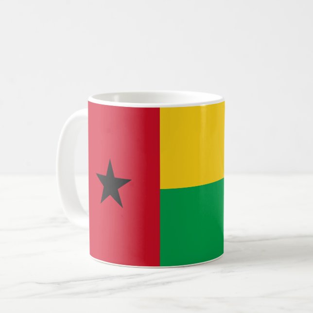 Flagge Guinea-Bissau Kaffeetasse (Vorderseite Links)