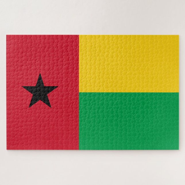 Flagge Guinea-Bissau Puzzle (Horizontal)