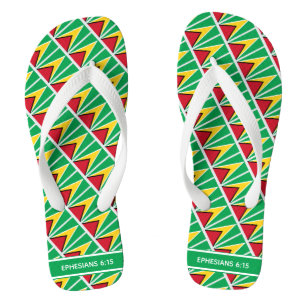 FLAGGE GUYANA Patriotische Personalisierte Guyanes Flip Flops