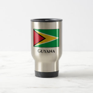 Flagge Guyanas (Guyana) Reisebecher
