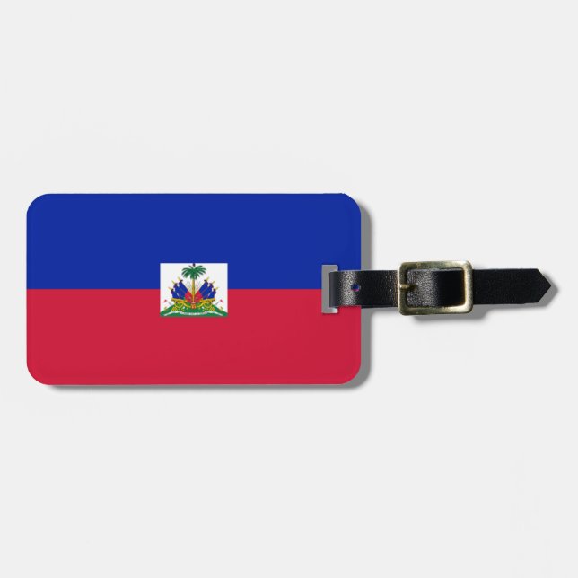 Flagge Haiti einfacher Identifikation persönlich Gepäckanhänger (Vorderseite horizontal)