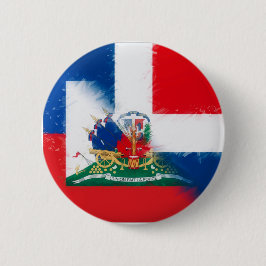 Flagge Haitis | Hispaniola DR Half Button