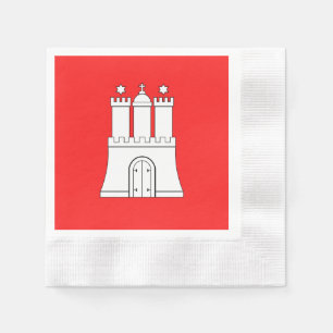 Flagge Hamburgs Napkins Serviette