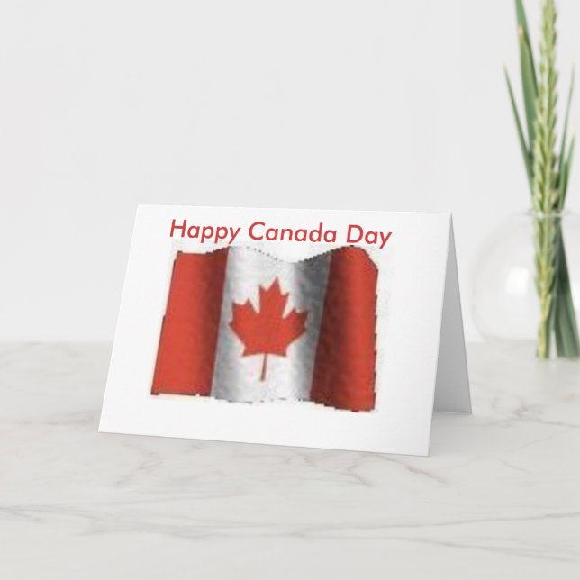 Flagge, Happy Canada Day Karte (Vorderseite)
