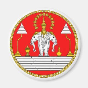 FLAGGE HAUPTelefanten LAOS DREI Magnet