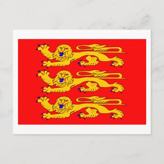 Flagge Haute-Normandie Postkarte (Vorderseite)