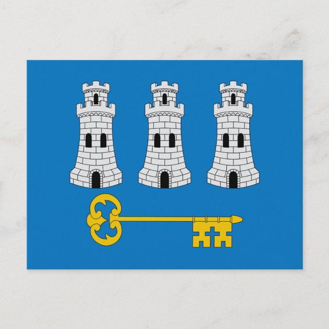 Flagge Havannas, kubanische Postkarte (Vorderseite)