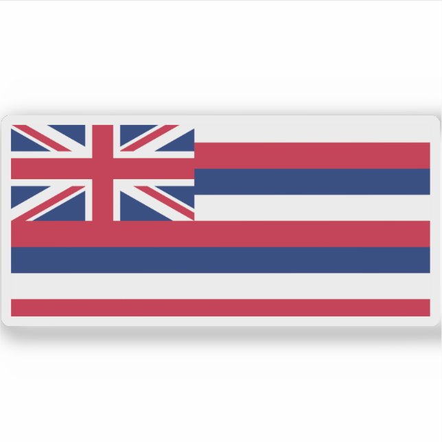 Flagge Hawaiis Aufkleber (Vorderseite)
