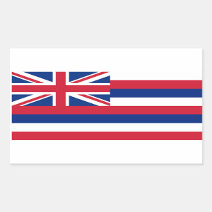Flagge Hawaiis Rechteckiger Aufkleber
