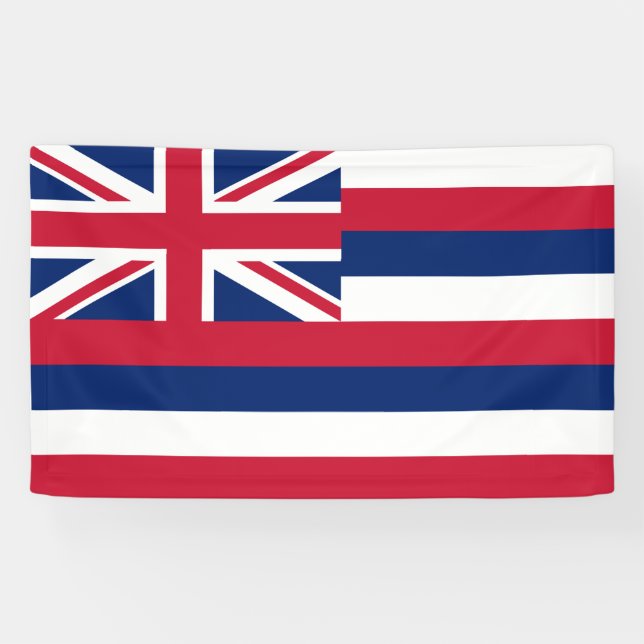 Flagge Hawaiis (US-Staat) Banner (Horizontal)
