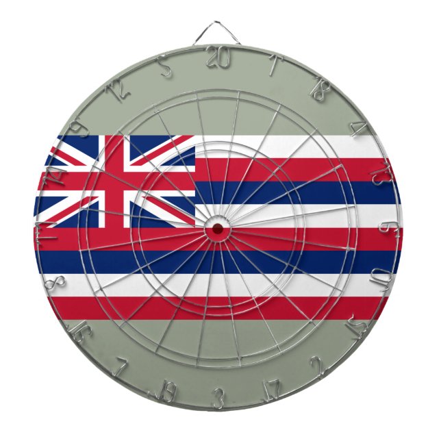 Flagge Hawaiis (US-Staat) Dartscheibe (vorne)