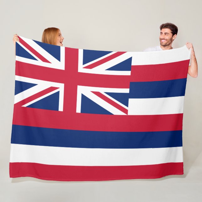 Flagge Hawaiis (US-Staat) Fleecedecke (Beispiel)