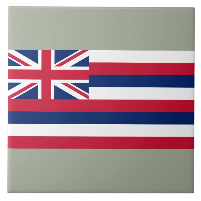 Flagge Hawaiis (US-Staat) Fliese (Vorderseite)