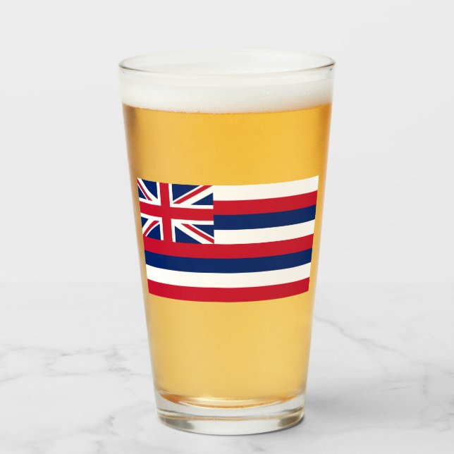 Flagge Hawaiis (US-Staat) Glas (Vorne (Gefüllt))