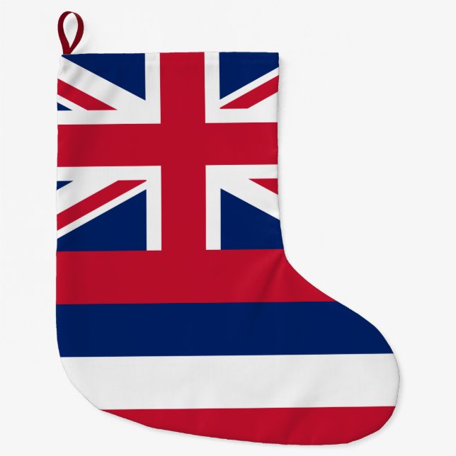 Flagge Hawaiis (US-Staat) Großer Weihnachtsstrumpf (Vorderseite)