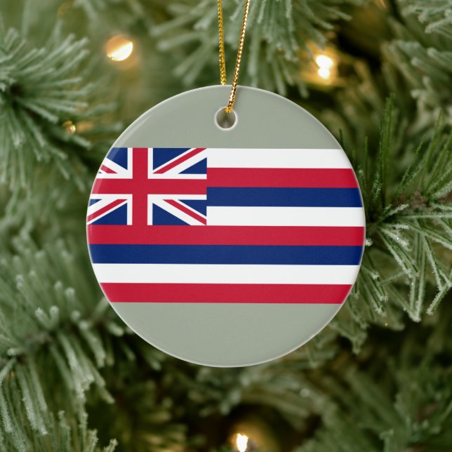 Flagge Hawaiis (US-Staat) Keramik Ornament (Baum)