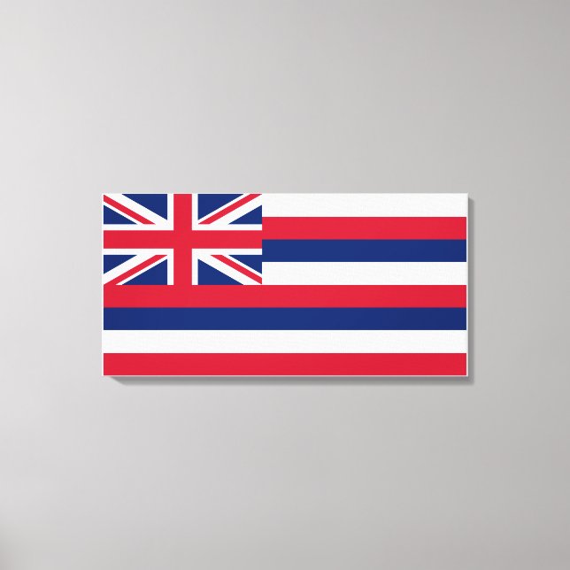 Flagge Hawaiis (US-Staat) Leinwanddruck (Vorderseite)