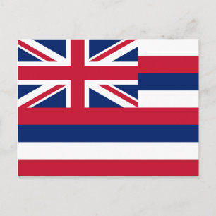 Flagge Hawaiis (US-Staat) Postkarte