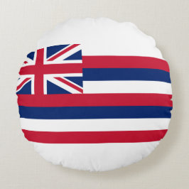 Flagge Hawaiis (US-Staat) Rundes Kissen