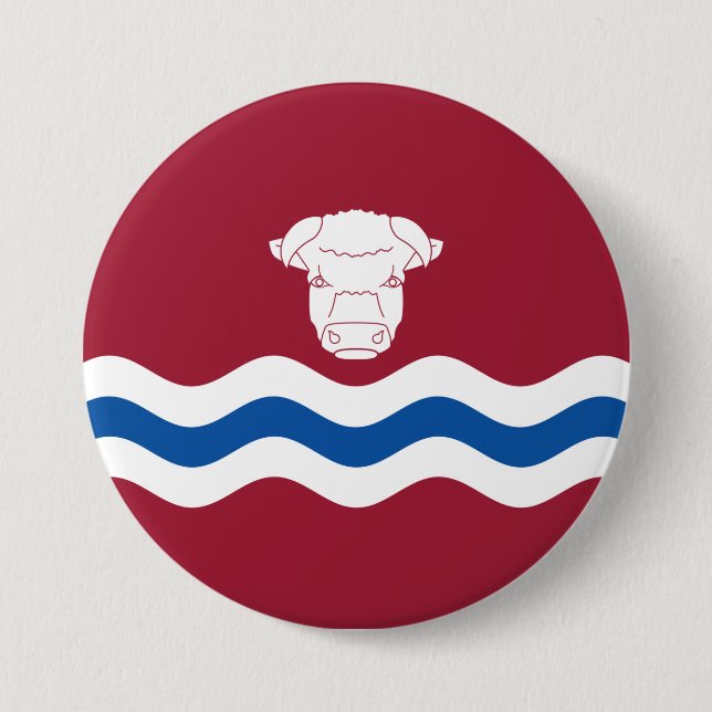 Flagge Herefordshire (Landkreis des Vereinigten Kö Button (Vorderseite)