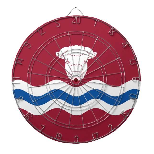 Flagge Herefordshire (Landkreis des Vereinigten Kö Dartscheibe (vorne)