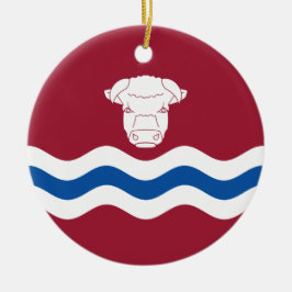 Flagge Herefordshire (Landkreis des Vereinigten Kö Keramik Ornament